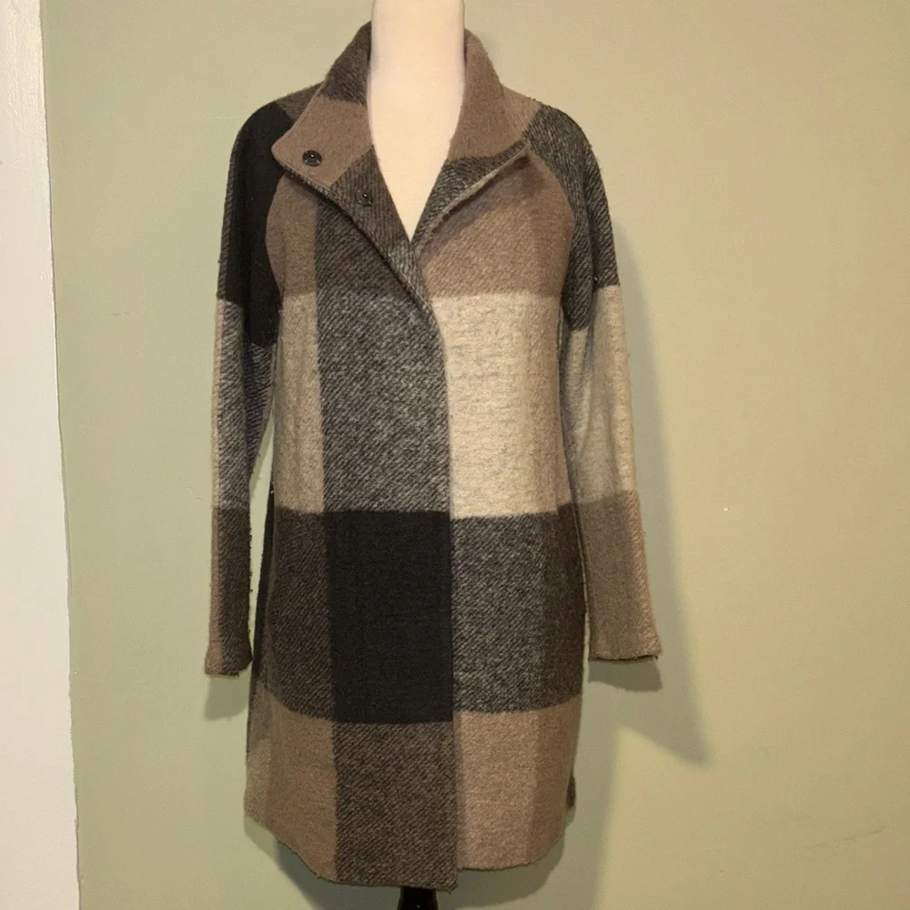 MERCER & MADISON Chic Plaid Wool Blend Jacket in Women’s size small - Picture 2 of 11